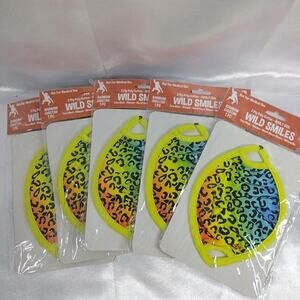 Wild Republic Wild Smiles Rainbow Cheetah Face Mask Adult Lot Of 6 Reusable